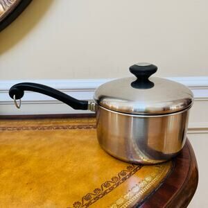 Vintage Farberware 3 Qt Stainless Steel Saucepan Pan Tools of the Trade Lid USA